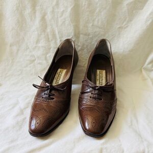 Nordstrom Women's Classic Brown Lace-Up Heels